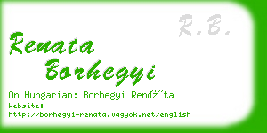 renata borhegyi business card